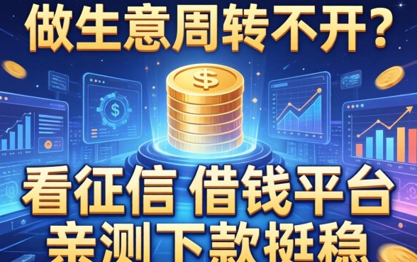 做生意周转不开？分享五个不看征信的借钱平台，亲测下款挺稳