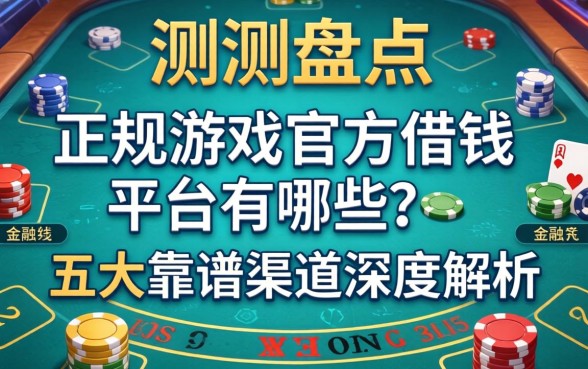实测盘点：正规游戏官方借钱平台有哪些？五大靠谱渠道深度解析