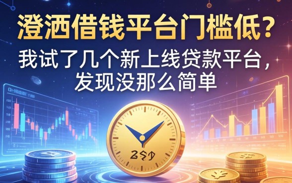 澄迈借钱平台门槛低？我试了几个新上线贷款平台，发现没那么简单