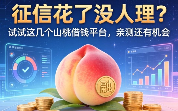 征信花了没人理？试试这几个山桃借钱平台，亲测还有机会