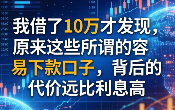 我借了10万才发现，原来这些所谓的容易下款口子，背后的代价远比利息高