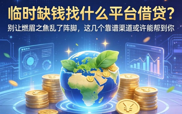 临时缺钱找什么平台借钱？别让燃眉之急乱了阵脚，这几个靠谱渠道或许能帮到你