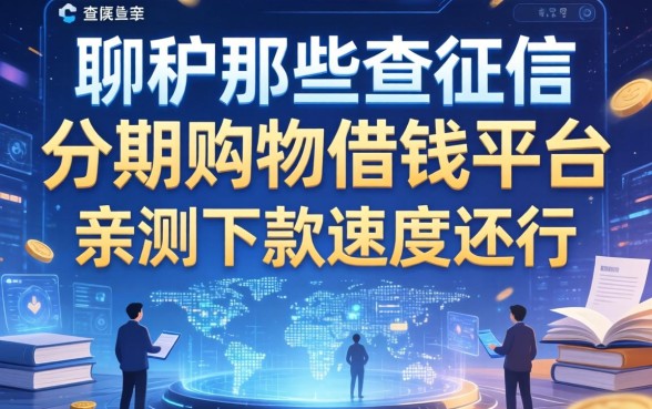 聊聊那些不查征信的分期购物借钱平台，亲测下款速度还行