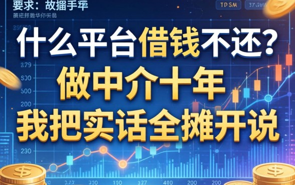 什么平台借钱不还？做中介十年，我把实话全摊开说