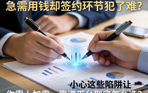 急需用钱却在签约环节犯了难？小心这些陷阱让你雪上加霜，靠谱平台到底怎么选？
