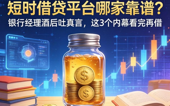 短时借钱平台哪家靠谱？银行经理酒后吐真言，这3个内幕看完再借