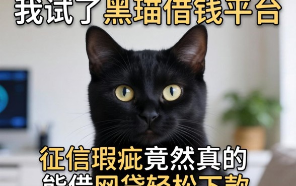 我试了黑猫借钱平台，征信瑕疵竟然真的能借网贷轻松下款