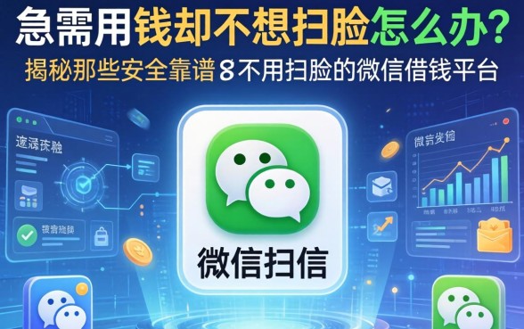 急需用钱却不想扫脸怎么办？揭秘那些安全靠谱的不用扫脸的微信借钱平台