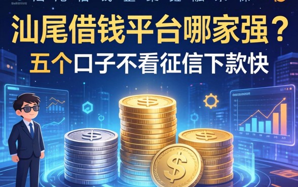 汕尾借钱平台哪家强？这五个口子不看征信下款快