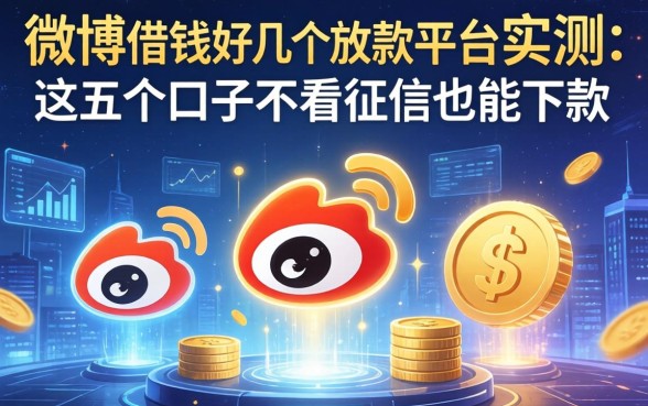 微博借钱好几个放款平台实测：这五个口子不看征信也能下款