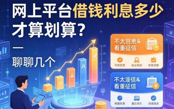 网上平台借钱利息多少才算划算？聊聊几个不太看重征信的渠道