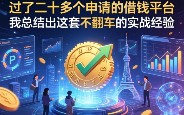 试了二十多个申请的借钱平台，我总结出这套不翻车的实战经验