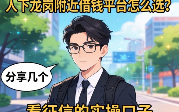 人在龙岗附近借钱平台怎么选？分享几个不看征信的实操口子