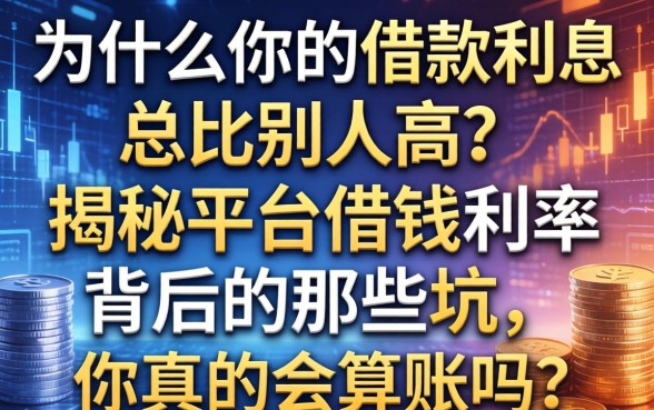 为什么你的借款利息总比别人高？揭秘平台借钱利率背后的那些坑，你真的会算账吗？