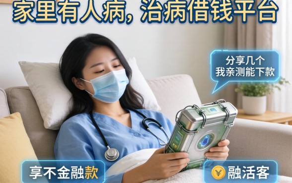 家里有人生病急用钱，分享几个我亲测能下款的治病借钱平台
