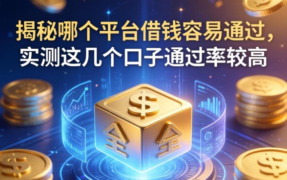 揭秘哪个平台借钱容易通过，实测这几个口子通过率较高