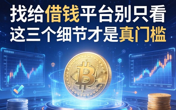 找给借钱的平台别只看广告，这三个细节才是真门槛