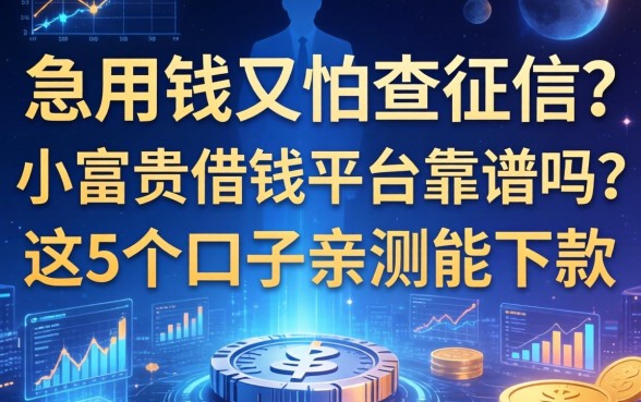 急用钱又怕查征信？小富贵借钱平台靠谱吗？这5个口子亲测能下款