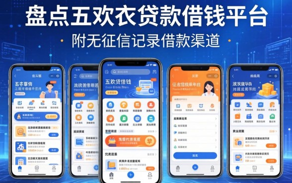 盘点五款手机贷款借钱平台，附无征信记录借款渠道
