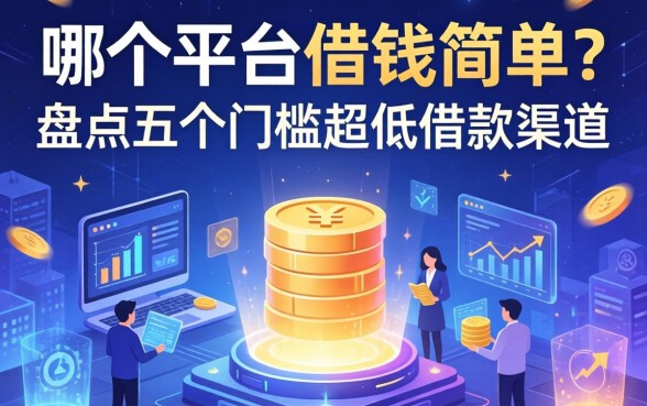 哪个平台借钱简单？盘点五个门槛超低的借款渠道