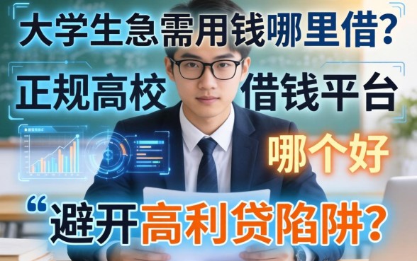 大学生急需用钱哪里借？正规高校借钱平台哪个好？如何避开高利贷陷阱？