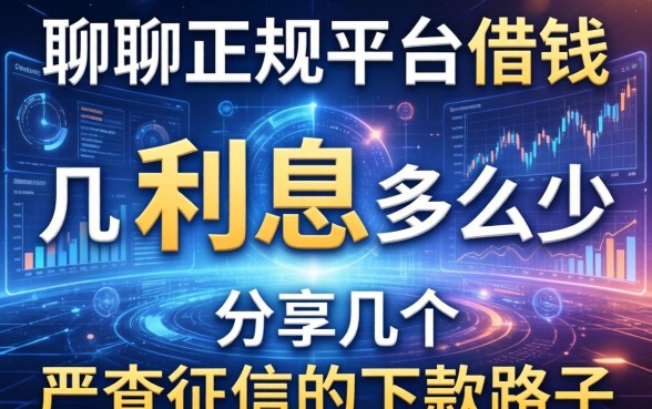 聊聊正规平台借钱利息是多少,分享几个不严查征信的下款路子