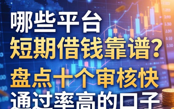 哪些平台短期借钱靠谱？盘点十个审核快通过率高的口子