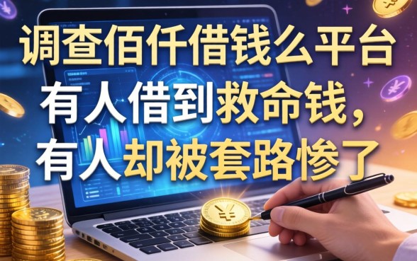 调查佰仟借钱么平台：有人借到救命钱，有人却被套路惨了