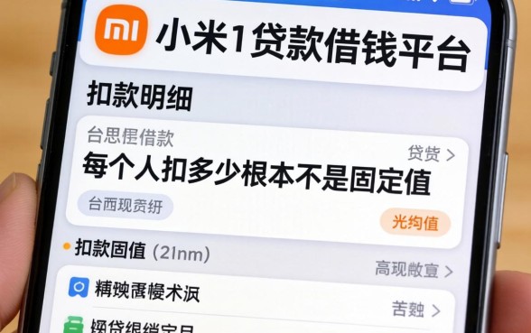 我看了小米贷款借钱平台的扣款明细，发现每个人扣多少根本不是固定值