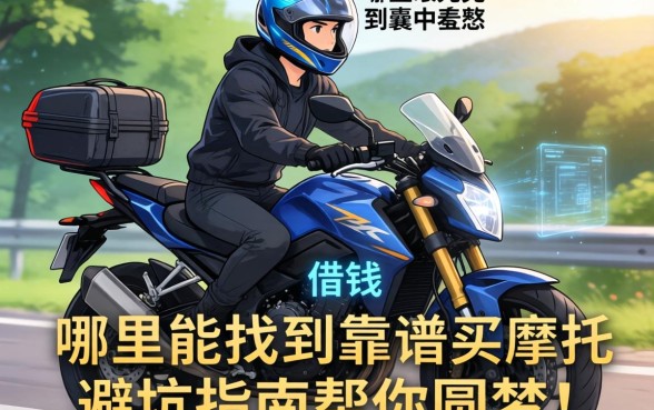 想买摩托车兜风却囊中羞涩？哪里能找到靠谱的买摩托借钱平台？这篇避坑指南帮你圆梦！