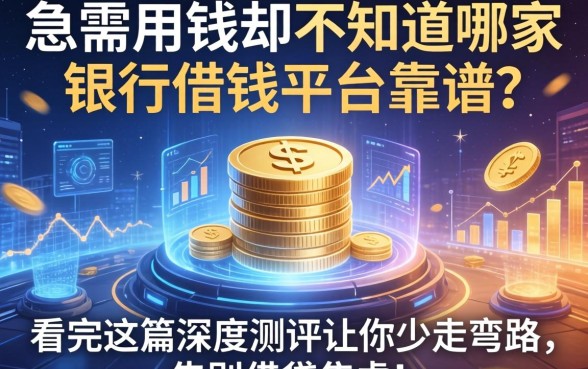 急需用钱却不知道哪家银行借钱平台靠谱？看完这篇深度测评让你少走弯路，告别借贷焦虑！