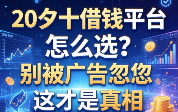 20左右借钱平台怎么选？别被广告忽悠，这才是真相