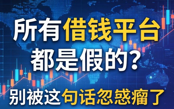 所有借钱的平台都是假的？别被这句话忽悠瘸了