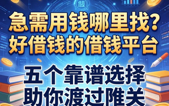 急需用钱哪里找？好借钱的借钱平台有哪些？这五个靠谱选择助你渡过难关