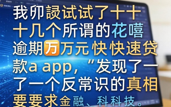 我试了十几个所谓的花呗逾期万元快速贷款app，发现了一个反常识的真相