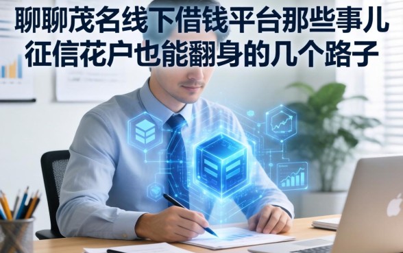 聊聊茂名线下借钱平台那些事儿，征信花户也能翻身的几个路子