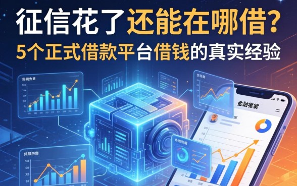 征信花了还能在哪借？分享5个正式借款平台借钱的真实经验