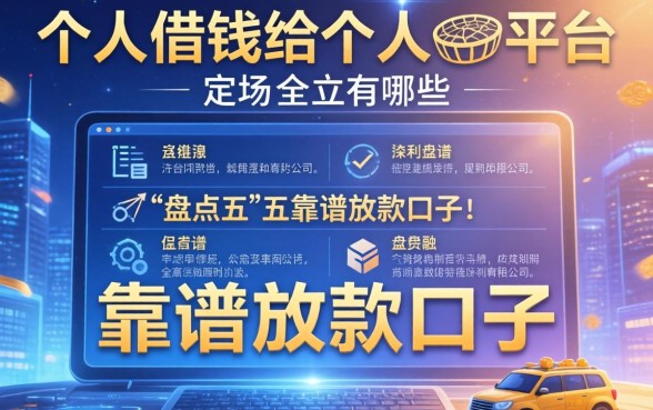 个人借钱给个人的平台有哪些？盘点五个靠谱放款口子