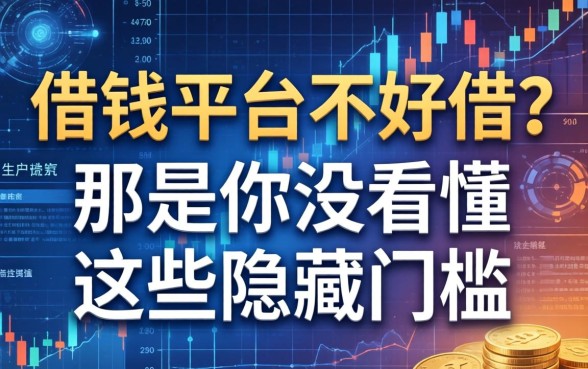 借钱平台不好借？那是你没看懂这些隐藏门槛