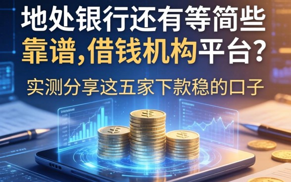 除了银行还有哪些靠谱的借钱机构平台？实测分享这五家下款稳的口子
