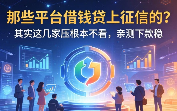 哪些平台借钱要上征信的？其实这几家压根不看，亲测下款稳