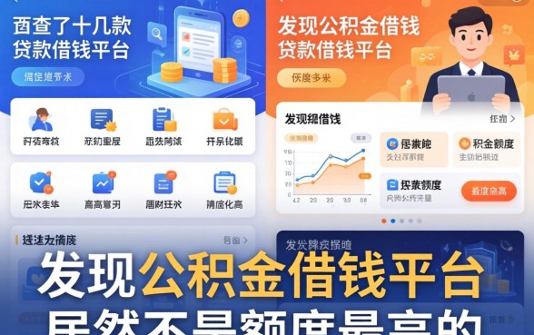 我查了十几款贷款借钱平台，发现公积金借钱平台居然不是额度最高的