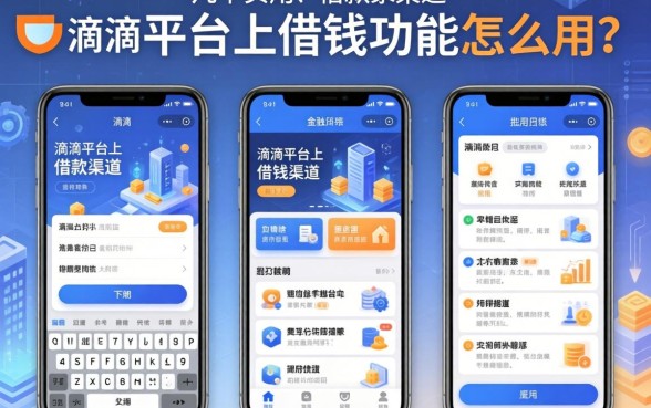 滴滴平台上借钱功能怎么用？整理了几个实用的借款渠道