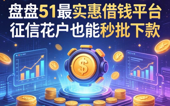 盘点五个最实惠借钱平台，征信花户也能秒批下款