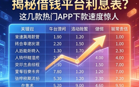 揭秘借钱平台利息表：这几款热门APP下款速度惊人