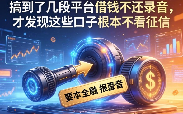 搞到了几段平台借钱不还录音，才发现这些口子根本不看征信