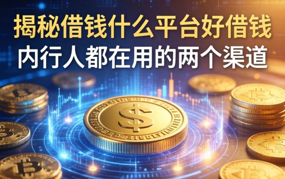 揭秘借钱什么平台好借钱的，内行人都在用的两个渠道