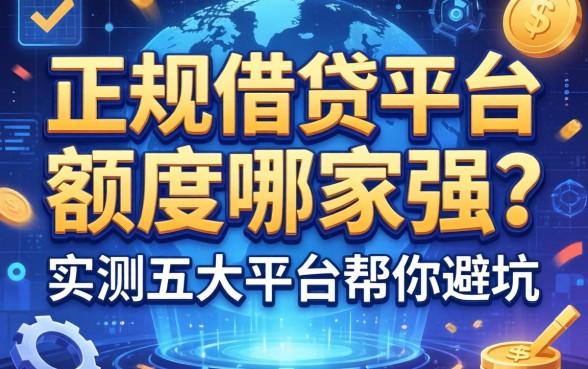 正规借钱平台额度哪家强？实测五大平台帮你避坑