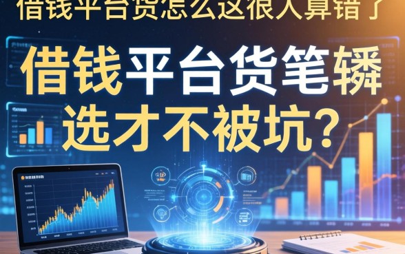 借钱平台货怎么选才不被坑？这笔账很多人算错了