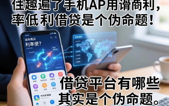 我翻遍了手机应用商店，发现所谓的利率低的借钱平台有哪些其实是个伪命题